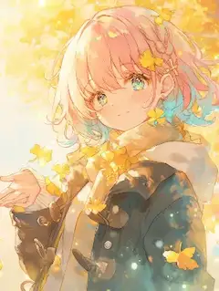秋風に舞う少女のささやかな願い。