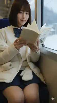 電車内で本を読む