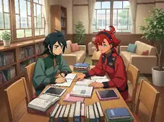 図書室の勉強バトル
