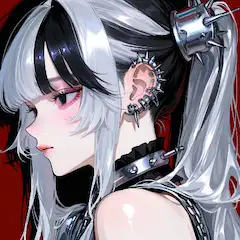 棘の髪のクールガール