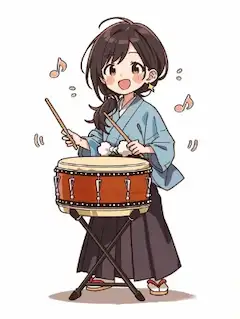 夏祭りの太鼓少女の調べ。