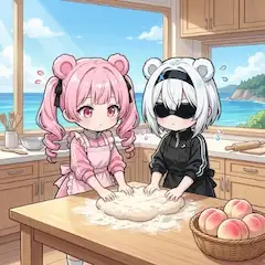 🎧🧸「白桃コンビの創作料理コンペ」の巻き🍑🍡🌸🏝