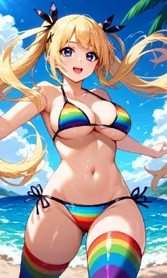 マリーちゃん　虹色ビキニ
