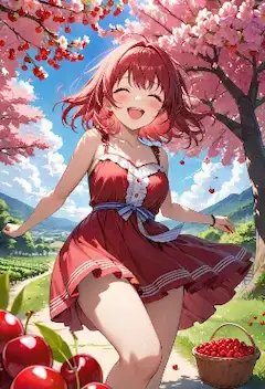 桜舞う果樹園の甘い冒険