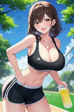 あついねー、汗かいちゃった
