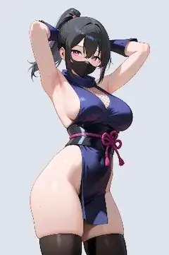 汗ばむ忍者の艶姿