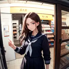 女子とお店