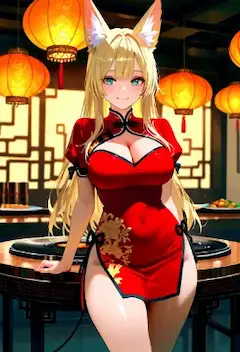 回転テーブルのある中華料理店！