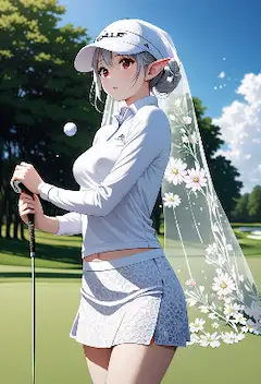 ベール舞う花嫁エルフのショット