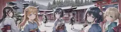 雪と神社と少女たち