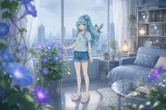 碧衣(2026/07/02、アサガオと共に)
