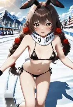 [動画]水着スキー茶々丸さん