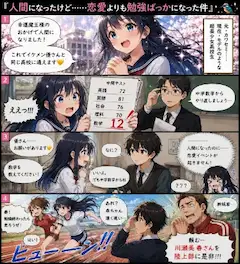 東高校陸上部の奇跡①　「人間になったけど・・・恋愛よりも勉強ばっかになった件」