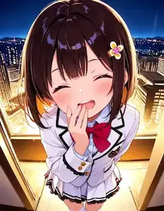 今日のロリ白ブレザー美少女♥