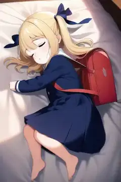 金髪少女とお昼寝