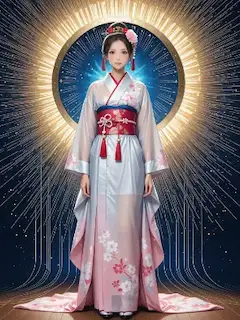 星空に立つ桜の花嫁