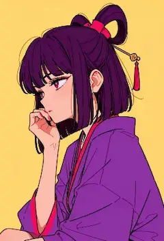 紫髪の少女と夕陽の秘密