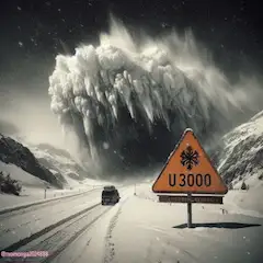 ドラゴンのような雪崩
