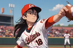 夏の少年、先輩＠投手
