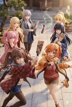 羽付き勝負（おま好きガールズ×羽子板）