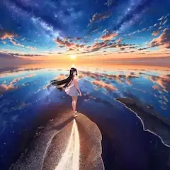twilight starry sky.