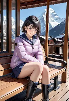山上の休憩所