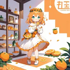 オレンジの妖精の微笑み(みかんの日コーデ、ディシー)