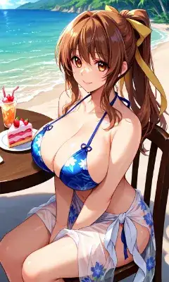 かすみさん　パレオ付きビキニ