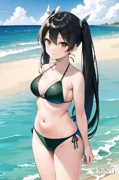 艦これ🤩瑞鶴のビキニ水着仕様をＡIさんに描いてもらいました🙇‍♂