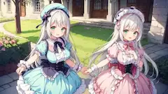 双子のメイドと秘密の庭園散策