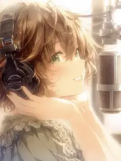 スタジオに響く少女の歌声。