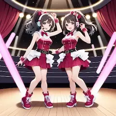 ツインアイドルの輝くステージ