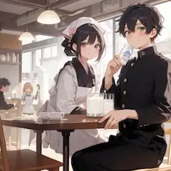 ミルクホールで給仕