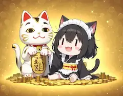 招き猫と仲良しヘタぐるみ♪