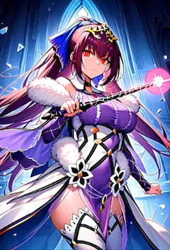 魔法攻撃するスカサハ＝スカディ！