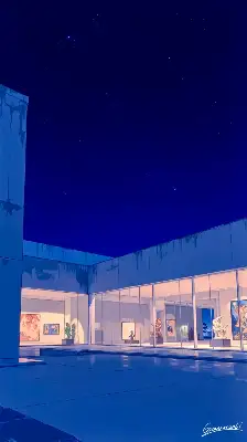 アートと星に見守られて／スマホ壁紙アーカイブ