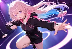ネオンライトに舞うヨーヨーの少女