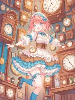 時計だらけ世界に迷い込んだ少女