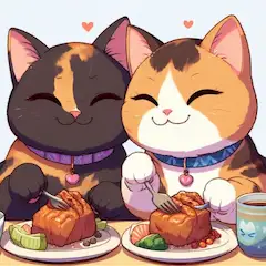 猫ちゃんの夫婦( *´꒳`*)ෆ(´˘`＊)🌼.*