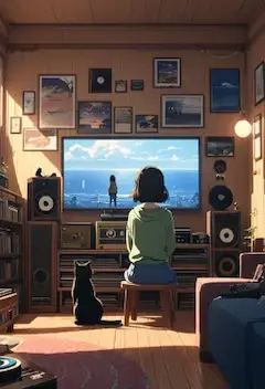部屋の中の海風と少女の夢