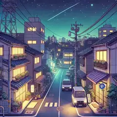 夜の住宅地