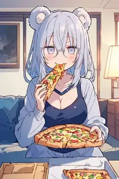ピザうまうまくまみみちゃん