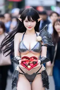 エルフ戦士の甘いバレンタイン