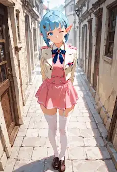街の静けさに溶けていく少女の風