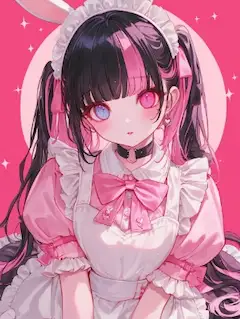 うさ耳ピンクメイド