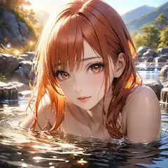 陽光に輝く赤髪の少女