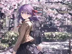 桜吹雪が舞う中振り向く間桐桜🌸