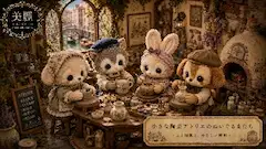 ぬいぐるみたちの陶芸工房