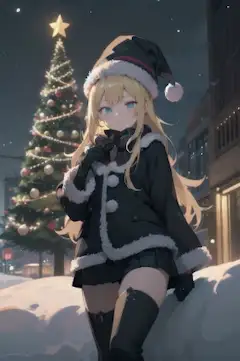 ブラックサンタ・ガール（イルミネーションver.）