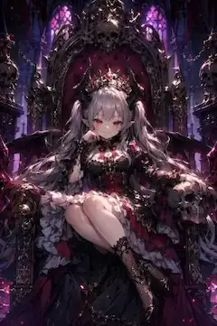 紫の闇に微笑む魔王の玉座。